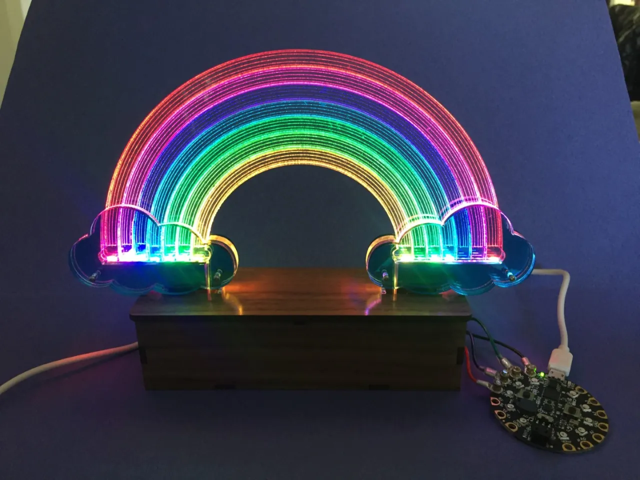 Project Highlight: Edge-Lit Rainbow Weather Display